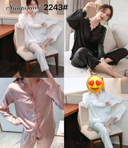 PIJAMA SATIN PANTALÓN #2243