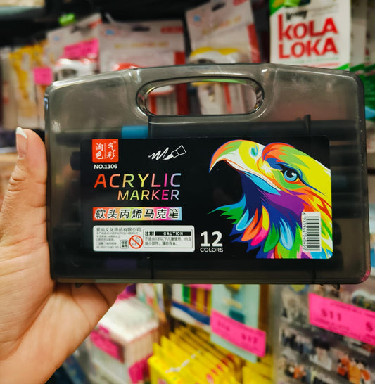 MARCADOR ACRILICO PUNTA PINCEL