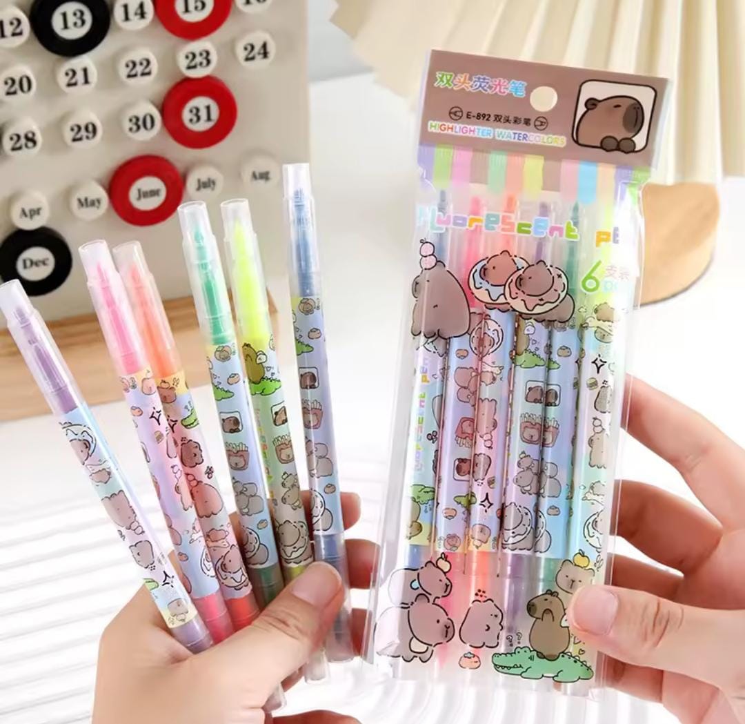 MARCATEXTOS 6PZAS CAPIBARA